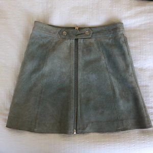 Topshop Light Blue Suede Mini Skirt US 4